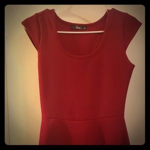 Little red dress with flare cut💃